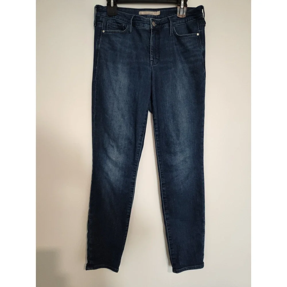Athleta Sculptek Jeans Women's Dark Wash Blue‎ Skinny Size 8 Denim